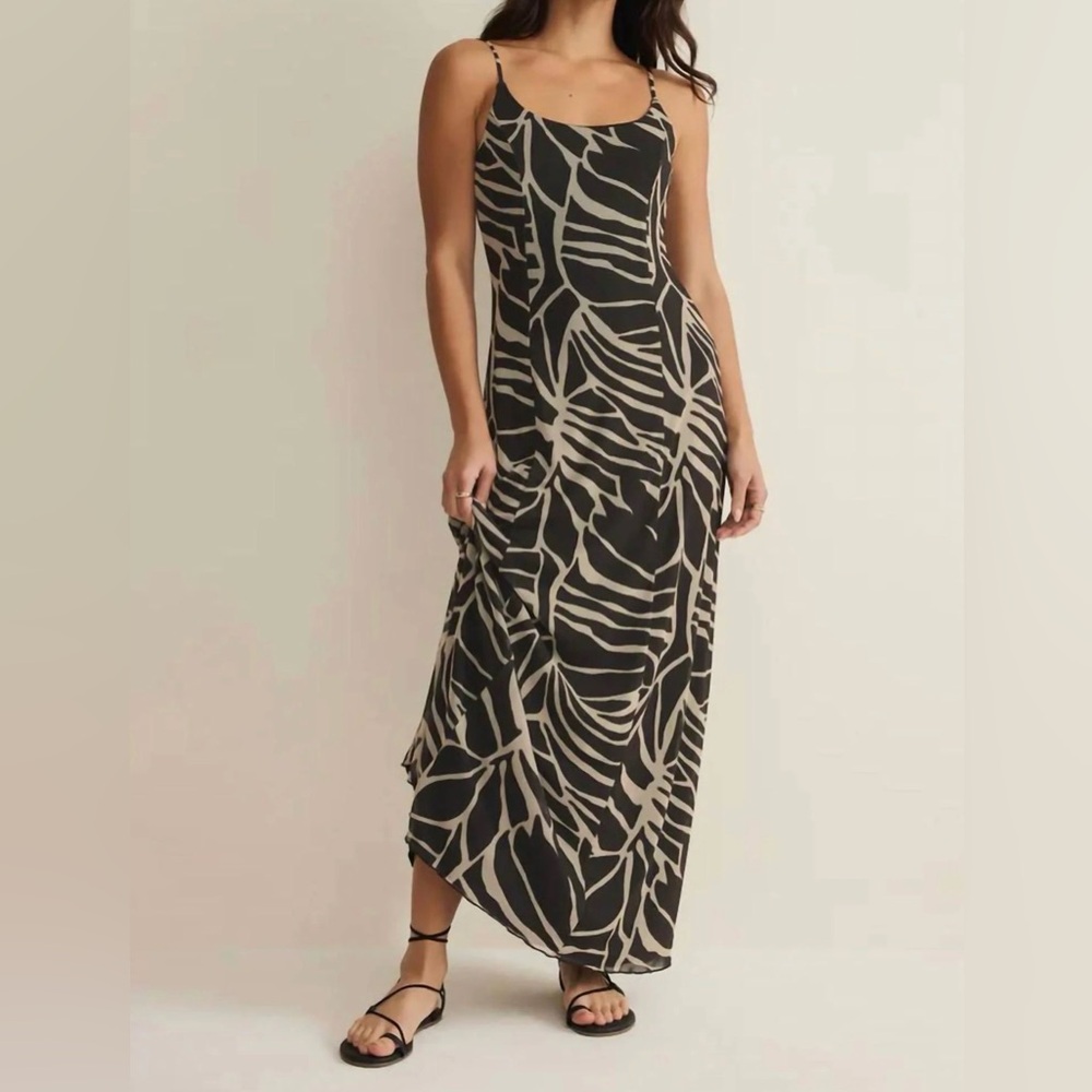 Z Supply Palm Mesh Maxi Dress size L